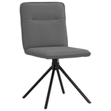 Dining Chairs 4 pcs Dark Grey Fabric - Side View