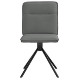 Dining Chairs 4 pcs Dark Grey Fabric - Top-Down View