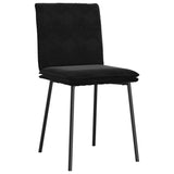 Dining Chairs 4 pcs Black Velvet - Side View