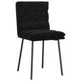 Dining Chairs 4 pcs Black Velvet - Side View