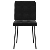Dining Chairs 6 pcs Black Velvet - Side View
