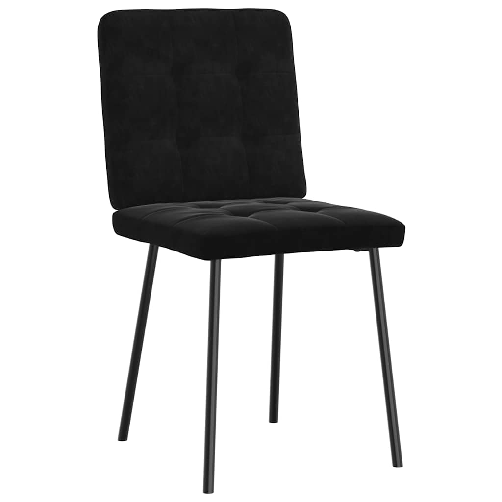 Dining Chairs 6 pcs Black Velvet