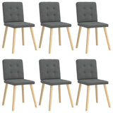 Dining Chairs 6 pcs Dark Grey Fabric
