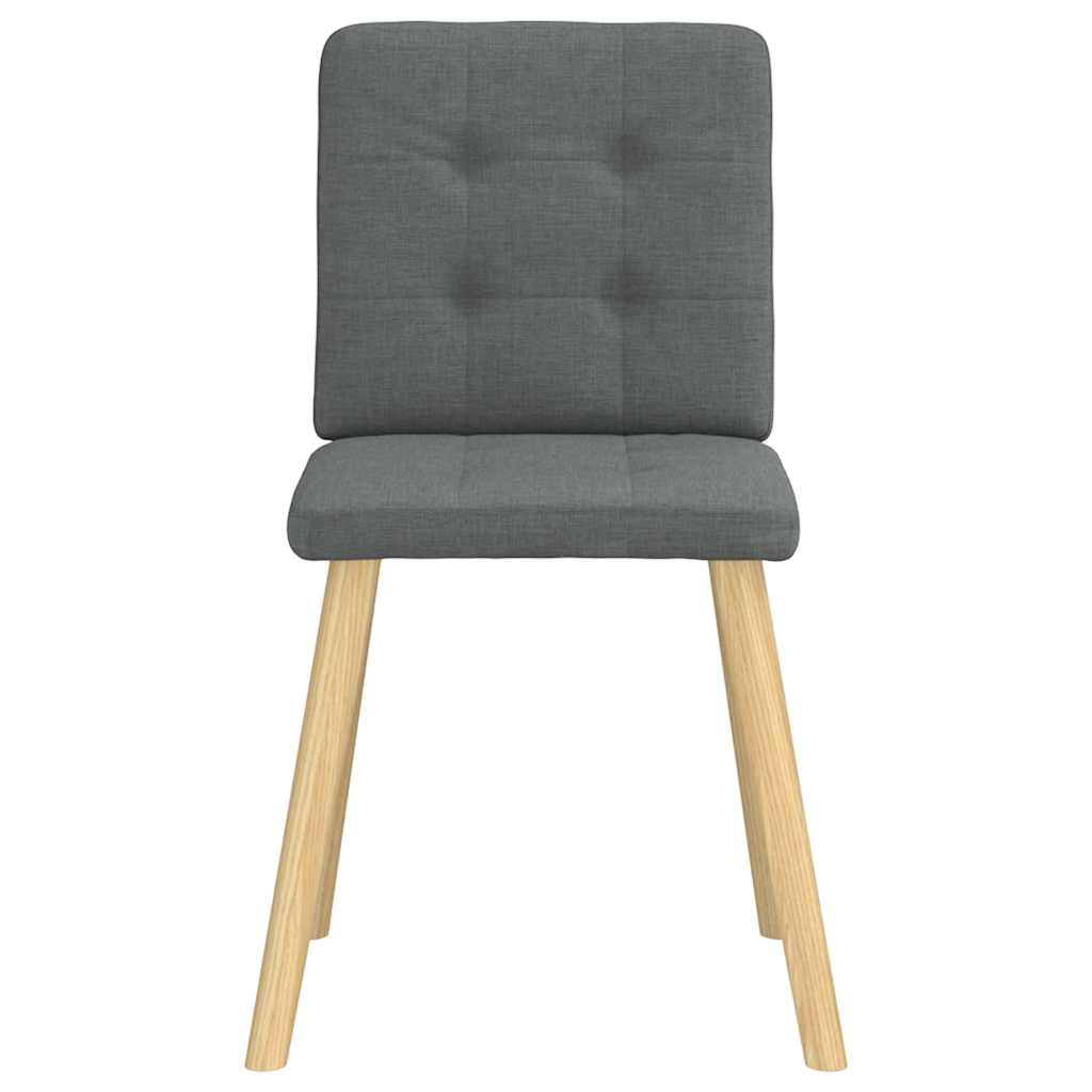 Dining Chairs 6 pcs Dark Grey Fabric