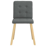 Dining Chairs 6 pcs Dark Grey Fabric