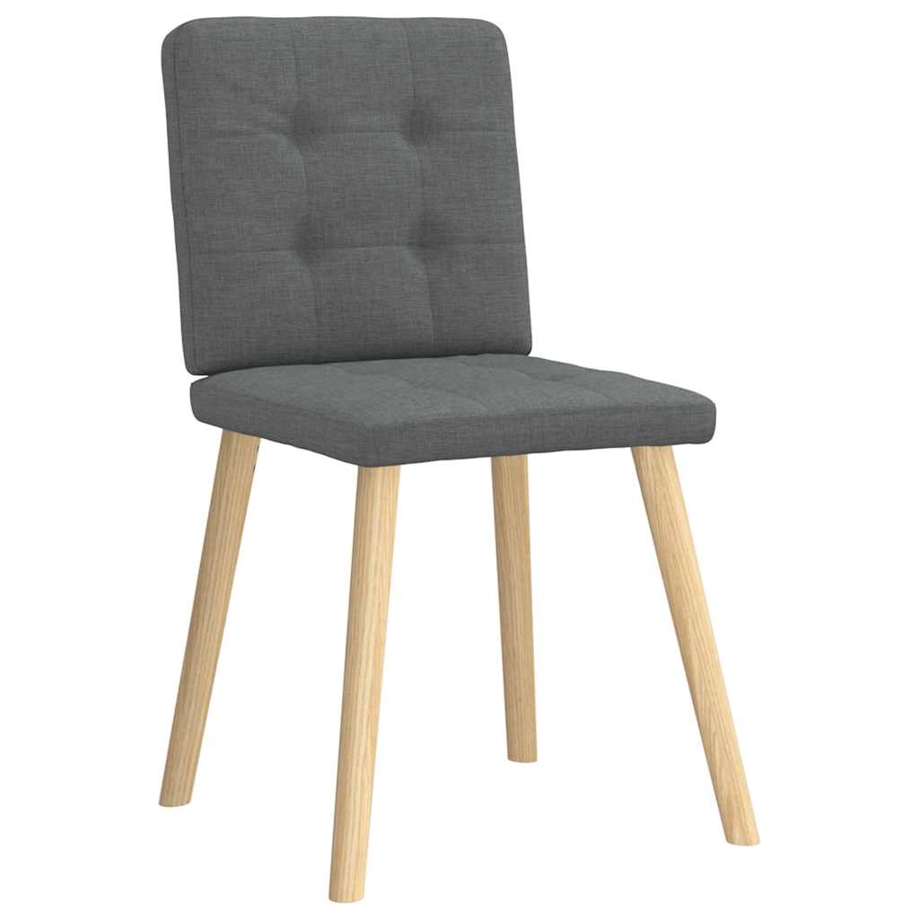 Dining Chairs 6 pcs Dark Grey Fabric