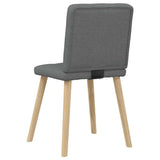 Dining Chairs 6 pcs Dark Grey Fabric - Rear View