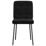 Dining Chairs 6 pcs Black Velvet - Side View