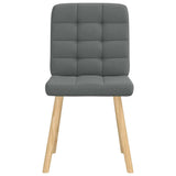 Dining Chairs 6 pcs Dark Grey Fabric - Side View