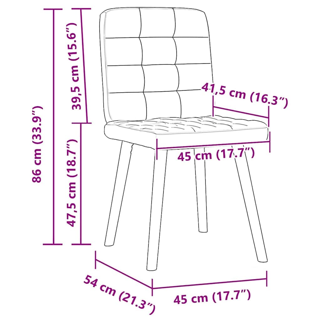 Dining Chairs 6 pcs Dark Grey Fabric