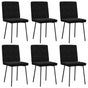 Dining Chairs 6 pcs Black Velvet