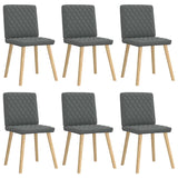 Dining Chairs 6 pcs Dark Grey Fabric