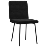 Dining Chairs 6 pcs Black Velvet - Side View