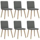 Dining Chairs 6 pcs Dark Grey Fabric
