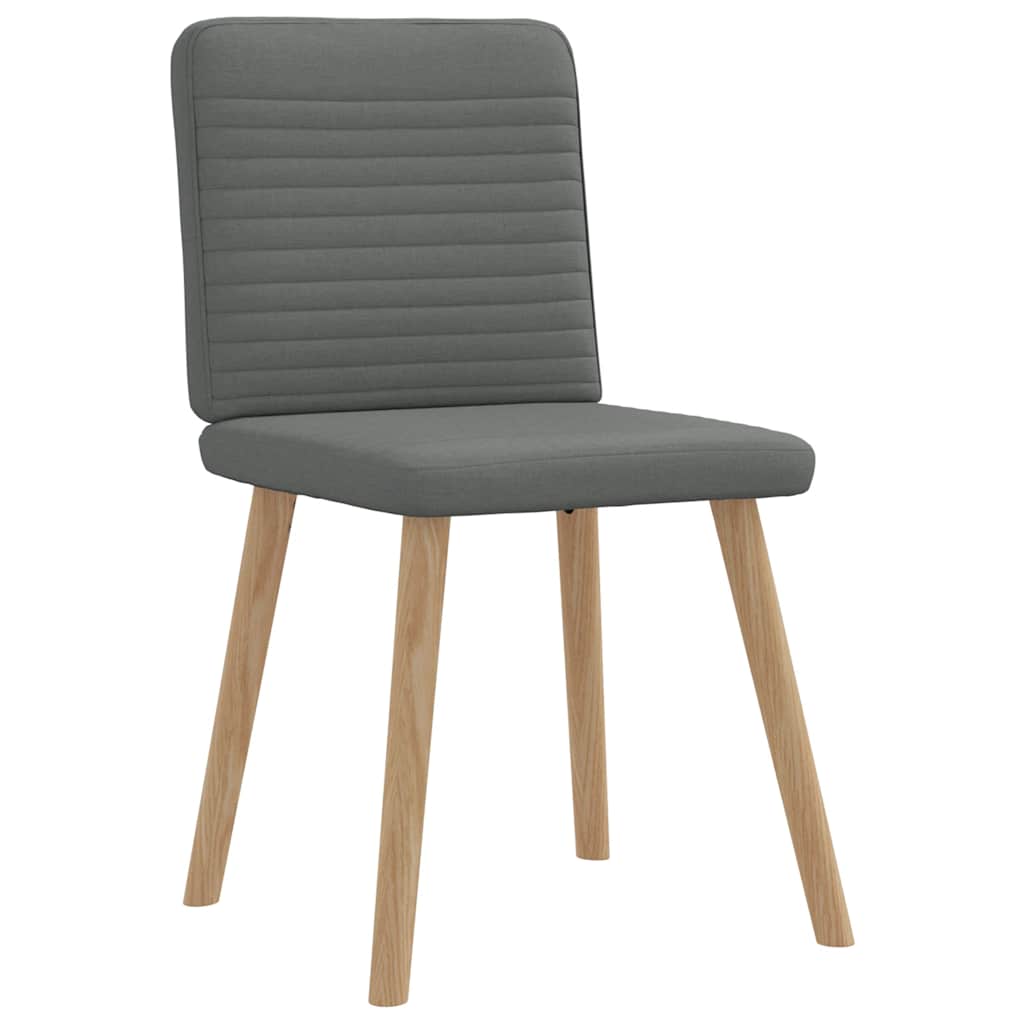 Dining Chairs 6 pcs Dark Grey Fabric