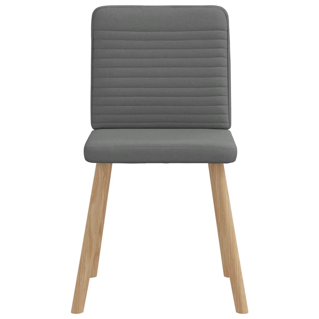 Dining Chairs 6 pcs Dark Grey Fabric
