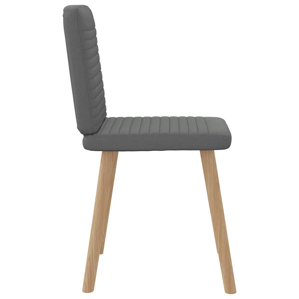 Dining Chairs 6 pcs Dark Grey Fabric