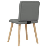 Dining Chairs 6 pcs Dark Grey Fabric - Rear View