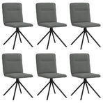Dining Chairs 6 pcs Dark Grey Fabric
