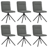 Dining Chairs 6 pcs Dark Grey Fabric - Front View