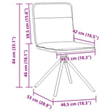 Dining Chairs 6 pcs Dark Grey Fabric