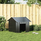 Dog House with Roof 85x107x81 cm Galvanised Steel - Front View