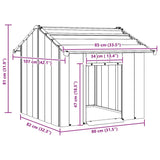 Dog House with Roof 85x107x81 cm Galvanised Steel - Close-Up Angle