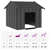 Dog House with Roof 85x107x81 cm Galvanised Steel - Low Angle