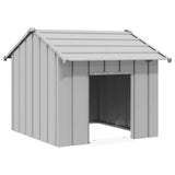 Dog House with Roof 85x107x81 cm Galvanised Steel - Front View