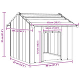 Dog House with Roof 85x107x81 cm Galvanised Steel