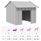 Dog House with Roof 85x107x81 cm Galvanised Steel - Low Angle