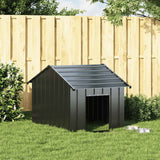 Dog House with Roof 83x130x85 cm Galvanised Steel - Front View