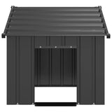 Dog House with Roof 83x130x85 cm Galvanised Steel - Side View