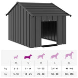Dog House with Roof 83x130x85 cm Galvanised Steel - Low Angle