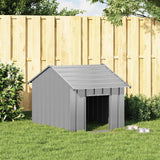 Dog House with Roof 83x130x85 cm Galvanised Steel - Front View