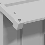 Dog House with Roof 83x130x85 cm Galvanised Steel - Rear View