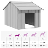 Dog House with Roof 83x130x85 cm Galvanised Steel - Low Angle