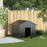 Dog House with Roof 131x101x102 cm Galvanised Steel - Front View