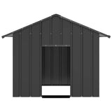 Dog House with Roof 131x101x102 cm Galvanised Steel - Side View