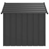 Dog House with Roof 131x101x102 cm Galvanised Steel - Top-Down View