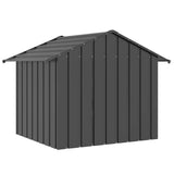 Dog House with Roof 131x101x102 cm Galvanised Steel - 45-Degree Angle