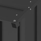 Dog House with Roof 131x101x102 cm Galvanised Steel - Rear View