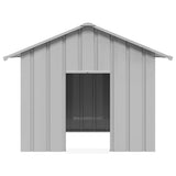 Dog House with Roof 131x101x102 cm Galvanised Steel - Side View