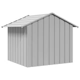 Dog House with Roof 131x101x102 cm Galvanised Steel - 45-Degree Angle