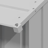 Dog House with Roof 131x101x102 cm Galvanised Steel - Rear View