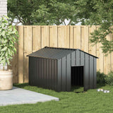 Dog House with Roof 113x153x101 cm Galvanised Steel - Front View