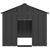 Dog House with Roof 113x153x101 cm Galvanised Steel - Side View