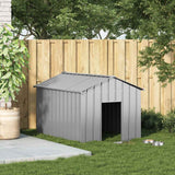 Dog House with Roof 113x153x101 cm Galvanised Steel - Front View
