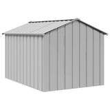 Dog House with Roof 113x153x101 cm Galvanised Steel - 45-Degree Angle