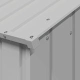 Dog House with Roof 113x153x101 cm Galvanised Steel - Rear View